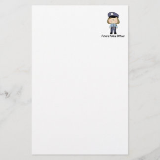 Papelería oficial de policía futuro (chica)
