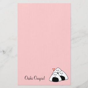 Papelería Oishii Onigiri inmóvil (palidezca - el rosa)