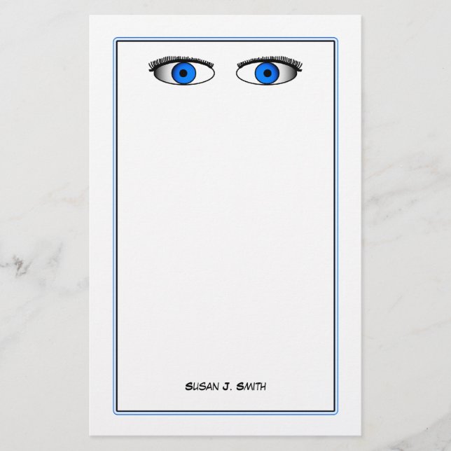Papelería Ojos azules (Anverso)