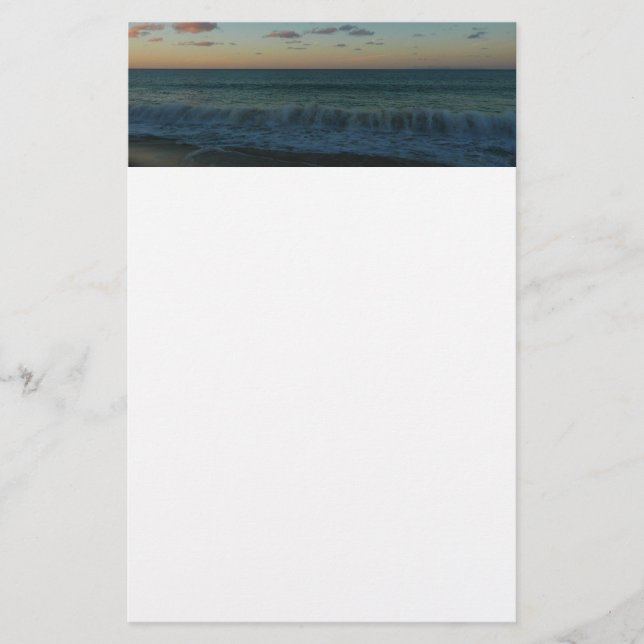 Papelería Olas estrelladas en el paisaje de Sunset Beach (Anverso)