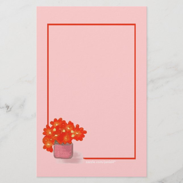 Papelería Olla de margaritas pintadas (Anverso)