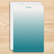 Ombre personalizado blanco y azul turquesa