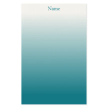 Ombre personalizado blanco y azul turquesa