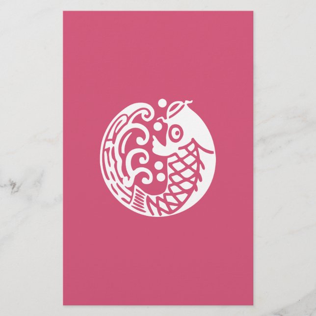 Papelería Onda de carpa (Anverso)