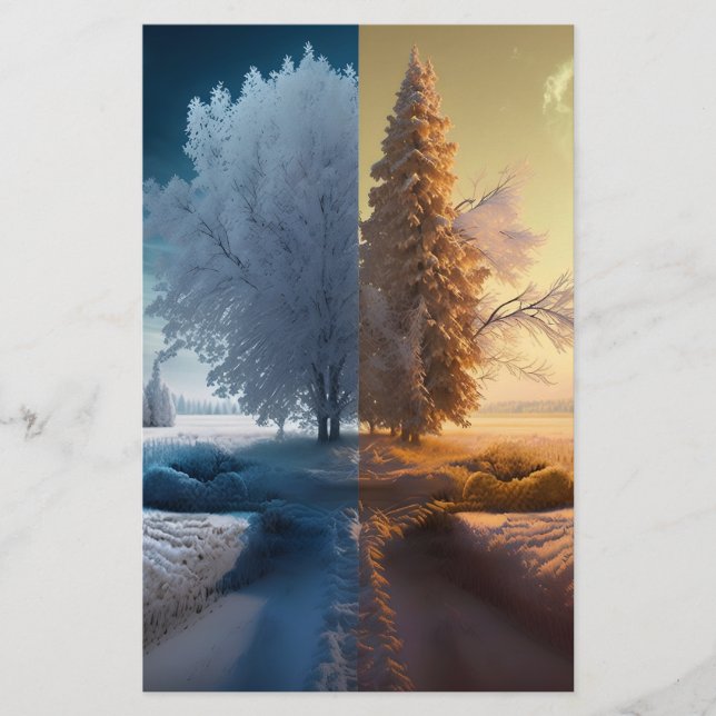 Papelería One day in winter (Anverso)