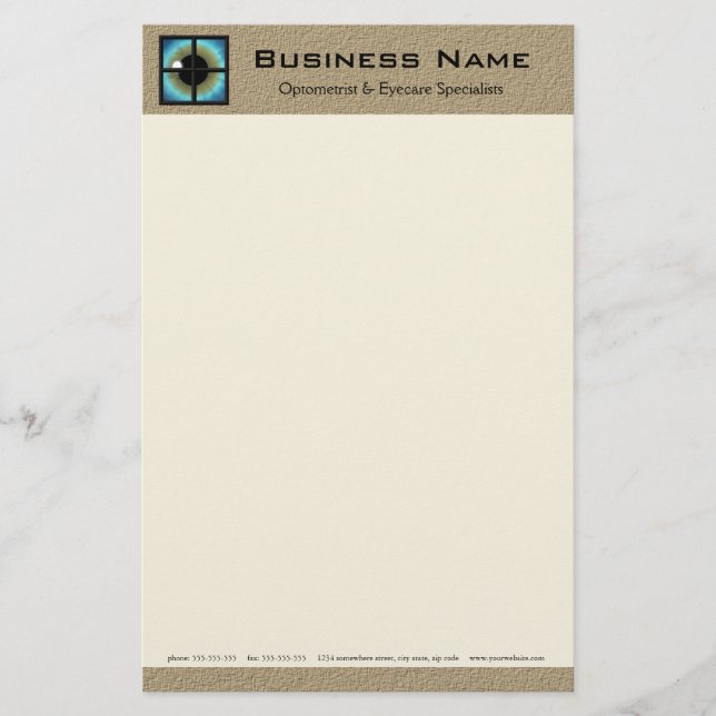 Papelería Optometrist & Eyecare Specialist Stationery Paper (Anverso)