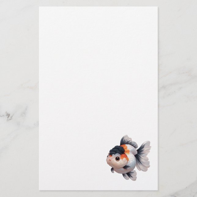 Papelería Oranda Goldfish Fancy Goldfish Fish Stationor (Anverso)
