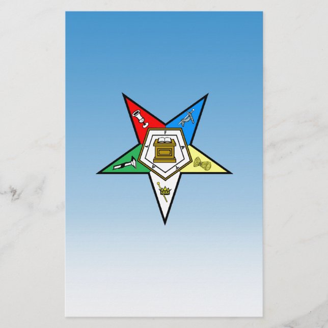 Papelería Orden de OES del azul del este de la estrella (Anverso)