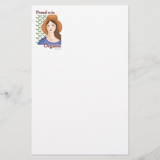 Papelería Orgulloso de ser orgánico (Anverso)
