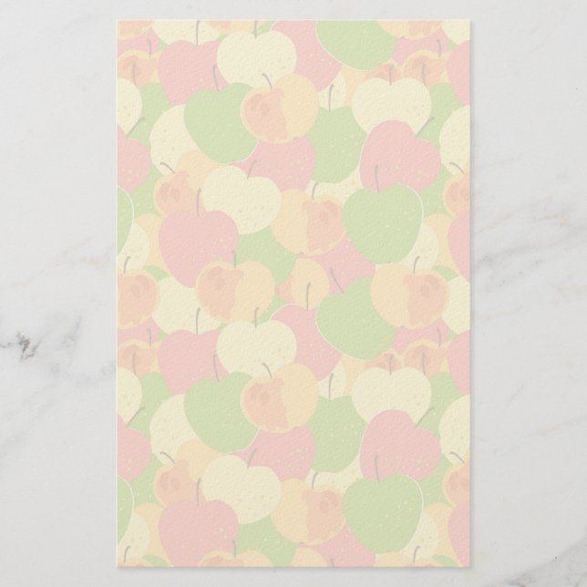 Papelería Ornamento con manzanas (Anverso)