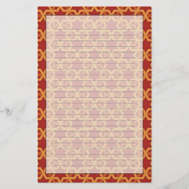 Papelería Ornamento geométrico elegante (Anverso)