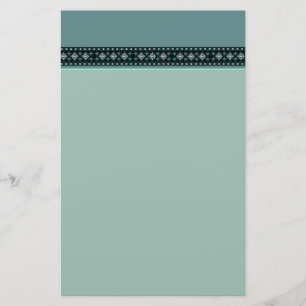 Papelería Ornamento verde azulado y turquesa de Kilim
