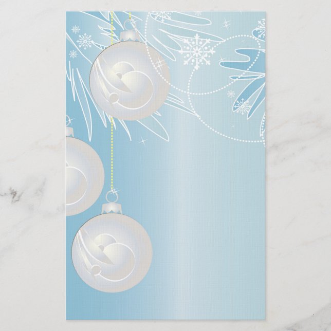 Papelería Ornamentos de Navidad (Anverso)