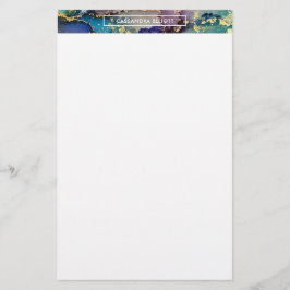 Papelería Oro multicolor Tinta de alcohol líquido abstracto