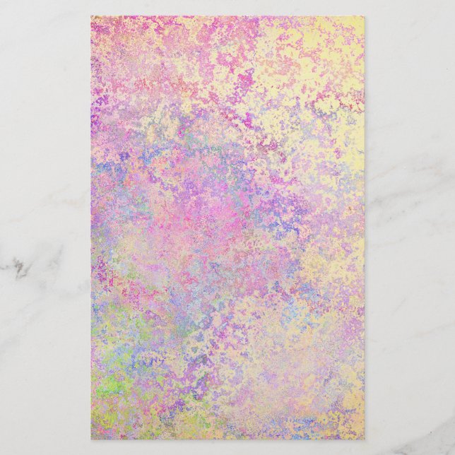 Papelería Oro púrpura y textura rosa (Anverso)