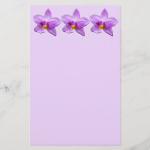 Papelería Orquídea Silvestre Flor Tropical Púrpura