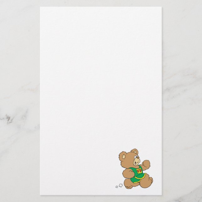 Papelería Oso corriendo de footing (Anverso)