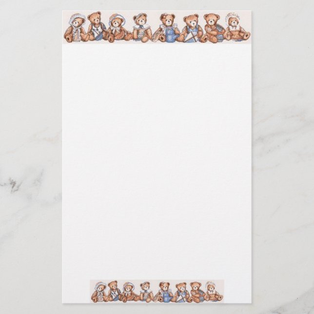Papelería Oso de peluche inmóvil (Anverso)