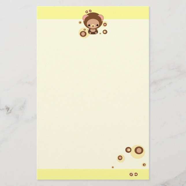 Papelería oso del brownie (Anverso)