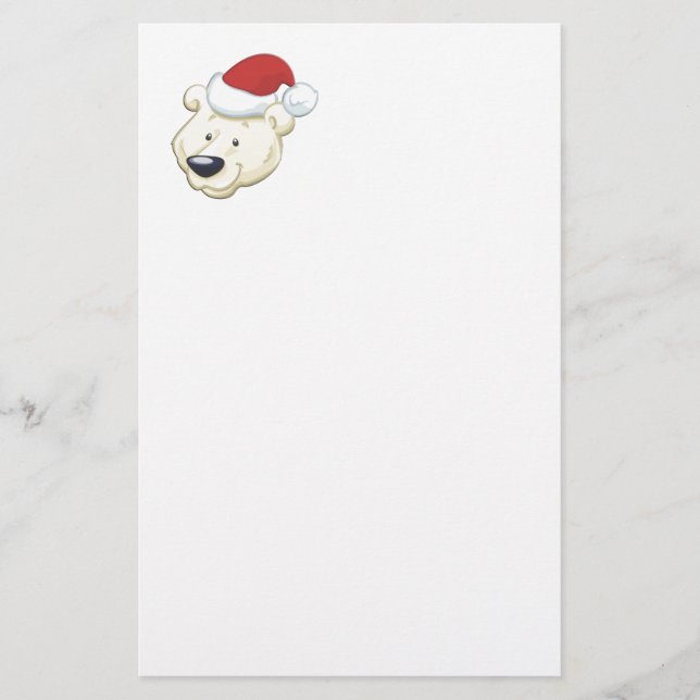 Papelería Oso polar navidades (Anverso)