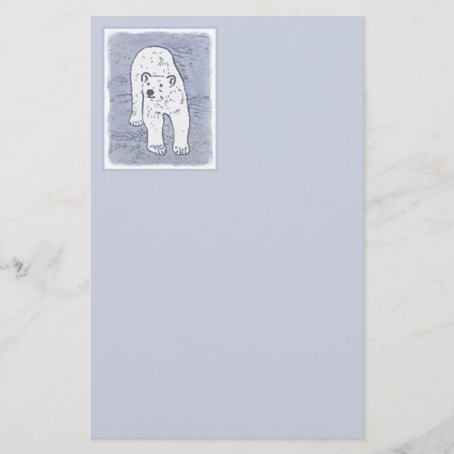 Papelería Oso polar sobre pintura de hielo - Arte de vida sa (Anverso)