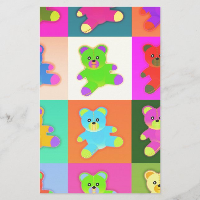 Papelería osos de peluche (Anverso)