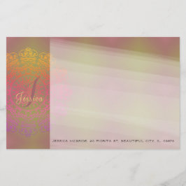 Papelería Otoño a la estación de monograma invernal