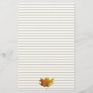 Papelería Otoño Maple Leaves Acuarela Llenado