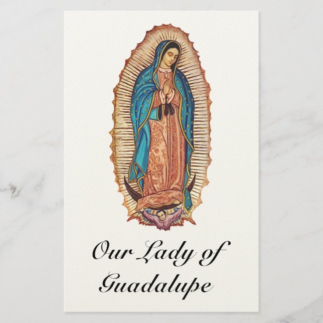 Papelería Our Lady of Guadalupe Miraculous Tilma Fine Art (Anverso)