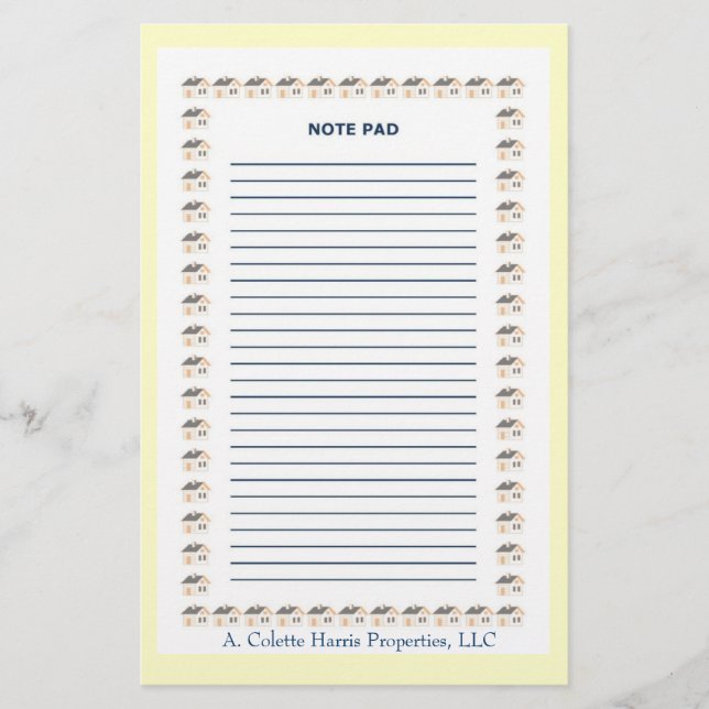 Papelería Pad de notas - Diseño 1 (Anverso)