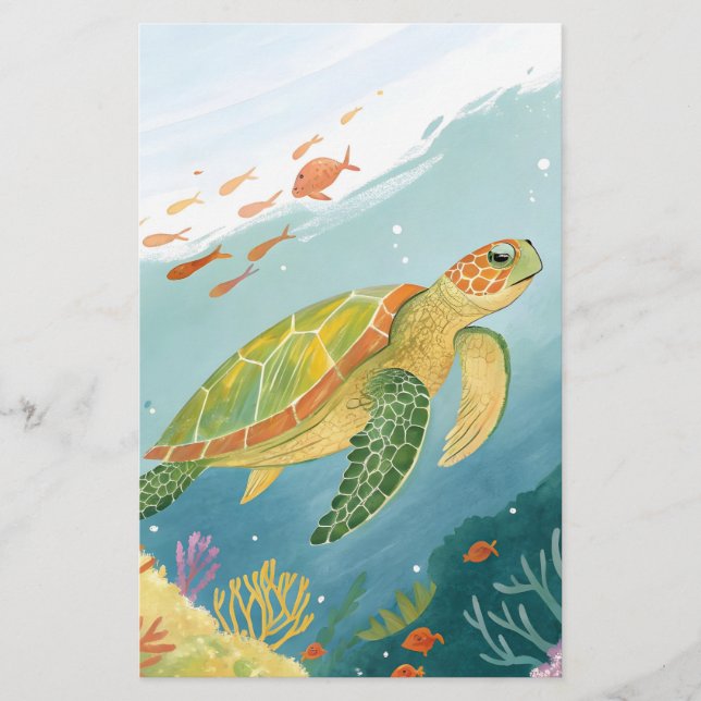 Papelería Painting Turtle (Anverso)