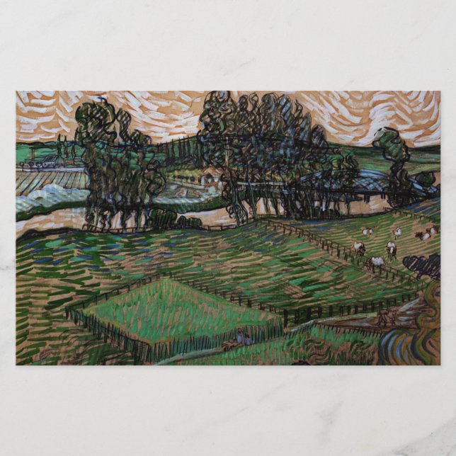 Papelería Paisaje con puente sobre el Oise (van Gogh) (Anverso)