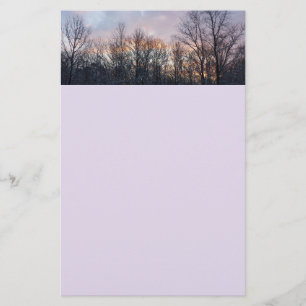 Papelería Paisaje de la Naturaleza del Sol Invierno I Pastel