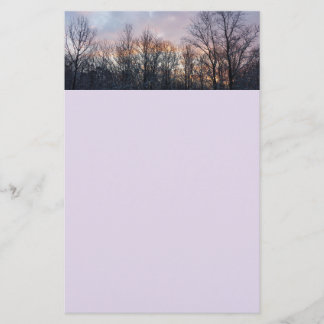 Papelería Paisaje de la Naturaleza del Sol Invierno I Pastel