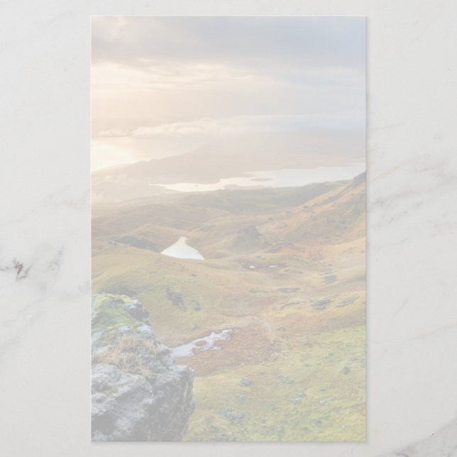 Papelería Paisaje de las colinas rocosas de Escocia (Anverso)