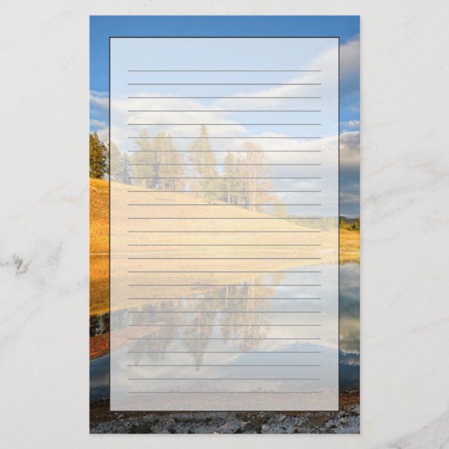 Papelería Paisaje de Yellowstone (Anverso)