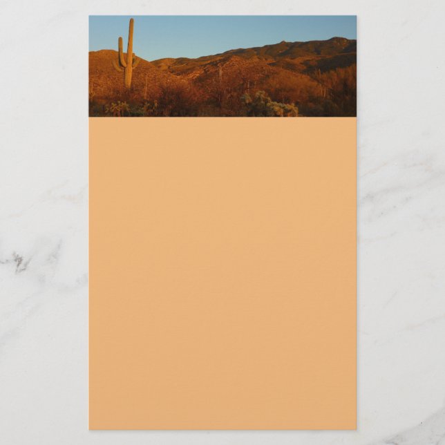 Papelería Paisaje del desierto de Saguaro Sunset I Arizona (Anverso)