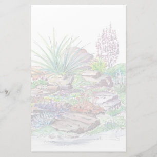 Papelería Paisaje en los jardines alpinos