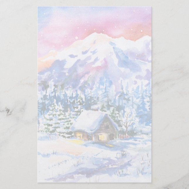 Papelería Paisaje invernal (Anverso)