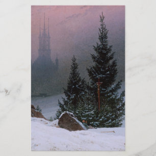 Papelería Paisaje invernal (por Caspar David Friedrich)