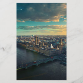Papelería Paisaje urbano de Londres con puesta de sol