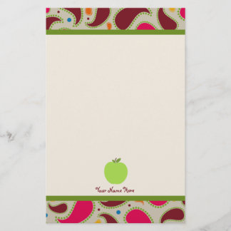 Papelería Paisley y Apple verde personalizaron al profesor