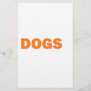 Papelería Palabra DOGS en amarillo