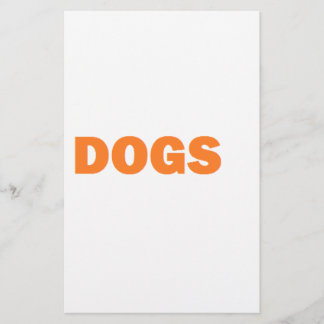 Papelería Palabra DOGS en amarillo