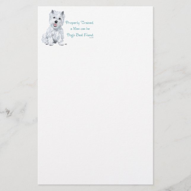 Papelería Palabras de Sabiduría de Westie (Anverso)