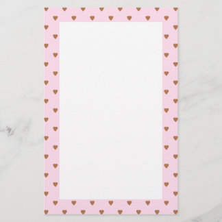 Papelería Palidezca - el modelo rosado y marrón del corazón