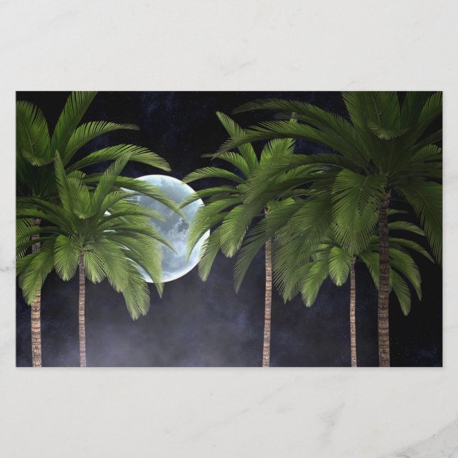 Papelería Palmeras contra la luna (Anverso)