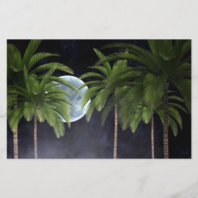 Papelería Palmeras contra la luna (Anverso)