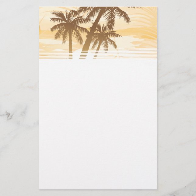 Papelería Palmeras de verano tropical (Anverso)