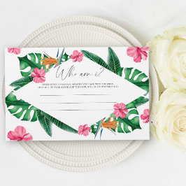 Papelería Palmita tropical floral - ¿Quién soy? juego de duc